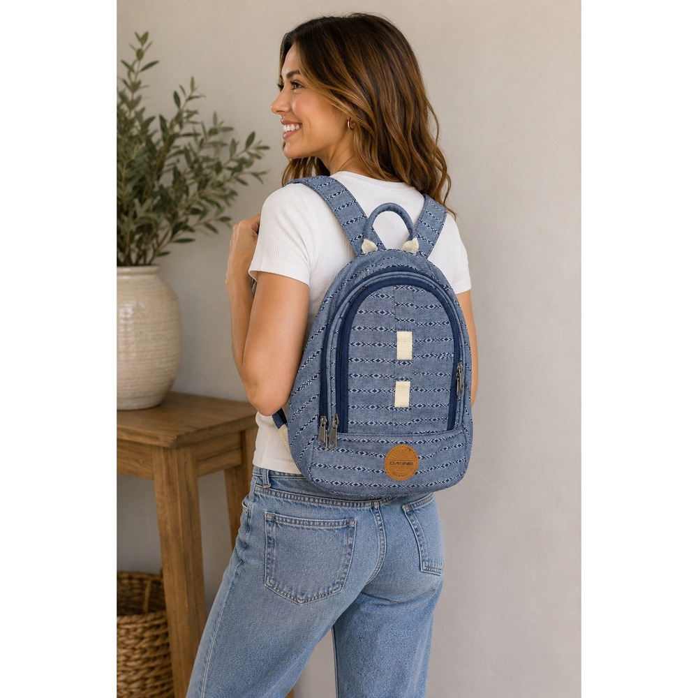 Dakine‎ Cosmo 6.5L Mini Backpack Blue Geometric Diamond Pattern Daypack Bag